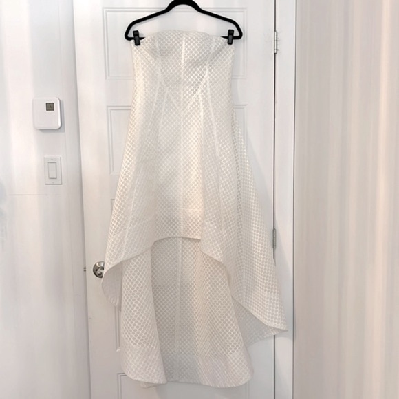 Fashion Nova White High Low Strapless Tube Dress size Large - Picture 4 of 8
